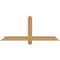 Ekena Millwork Eugene Smooth Timber Gable Bracket, Western Red Cedar, 48"W x 20"H x 1 1/2"D x 3 1/2"F, 10/12 Pitch GBW048X20X0204EUG00SWR - alternate 1